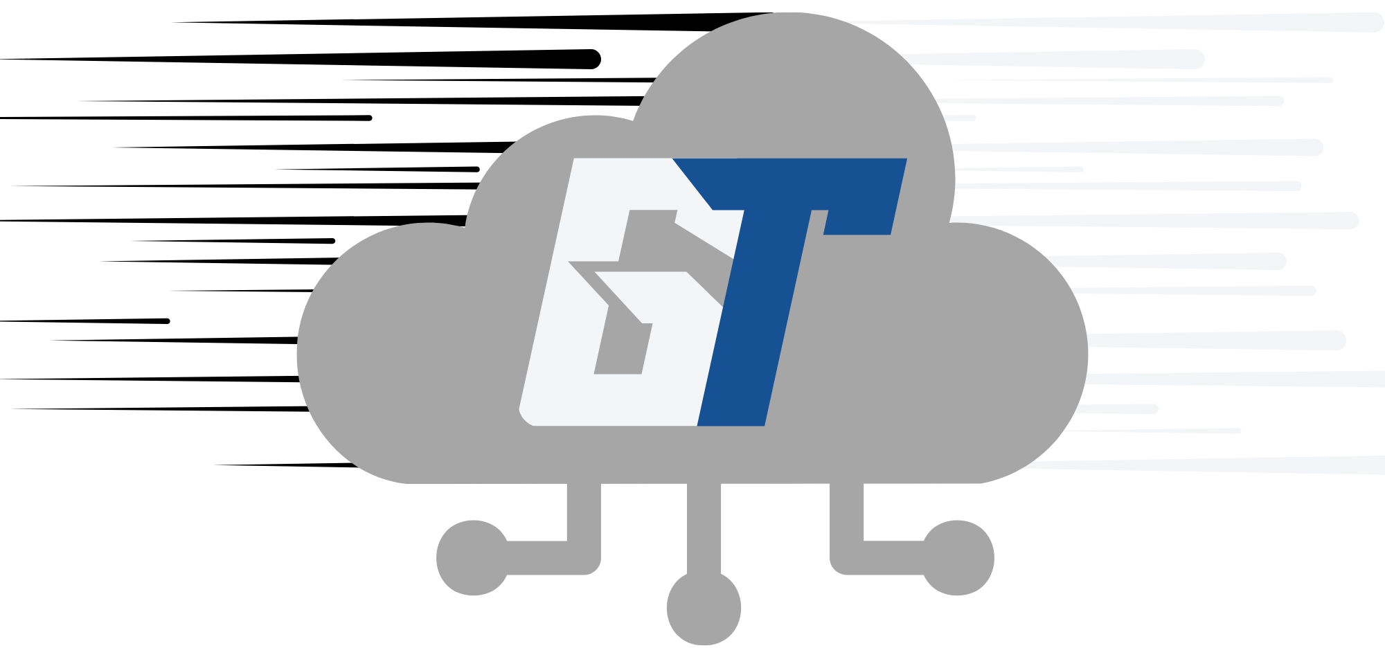 GTeam Cloud black and white transparent logo